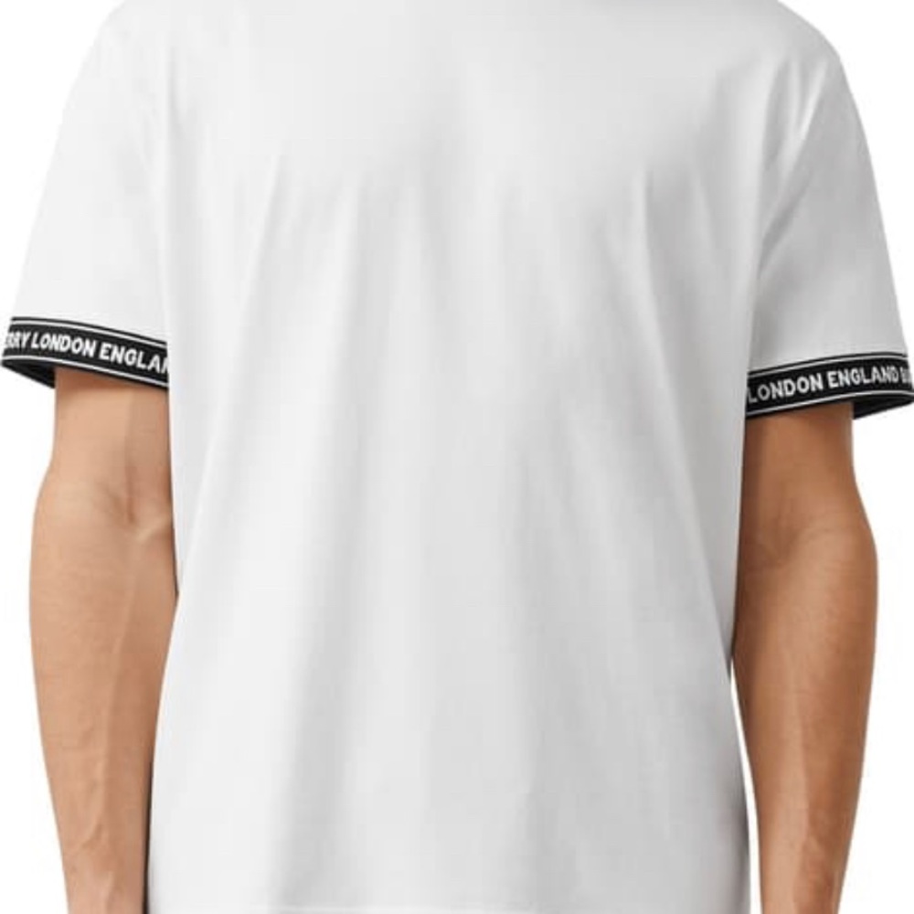 Burberry Teslow Logo Tape Cotton T-Shirt
